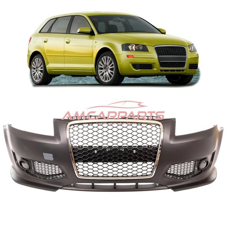 Upgrade Sport Design Frontstoßstange passend für Audi A3 8P Sportback+3-Türer 05-08 inkl. Grill