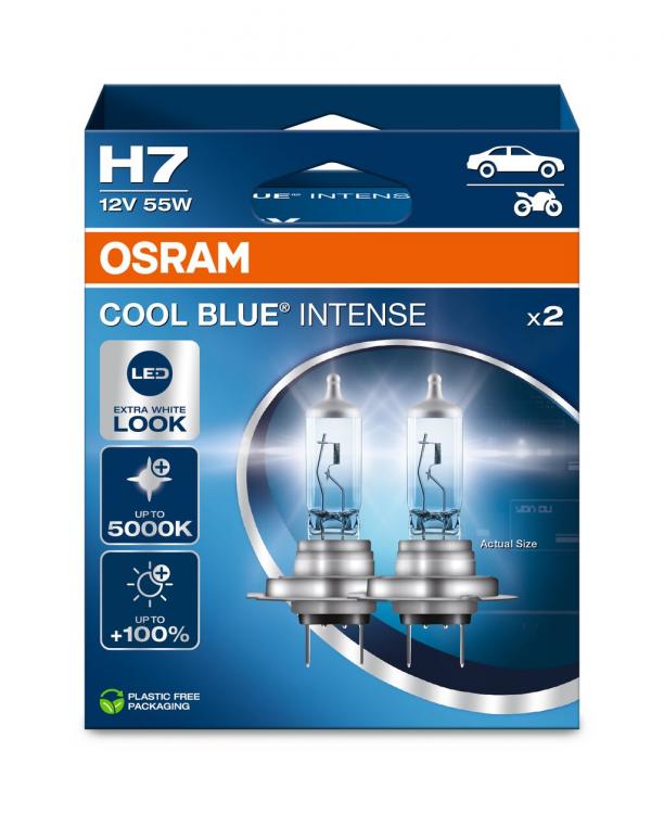 H7 12V 55W PX26d Cool Blue INTENSE NextGen. 5000K +100% Duo 2st. OSRAM