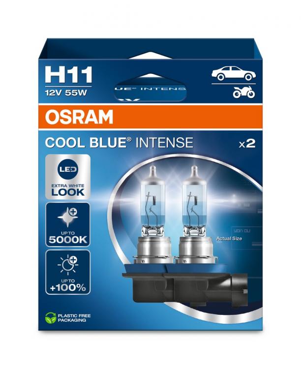 H11 12V 55W PGJ19-2 Cool Blue INTENSE NextGen. 5000K +100% Duo 2st. OSRAM