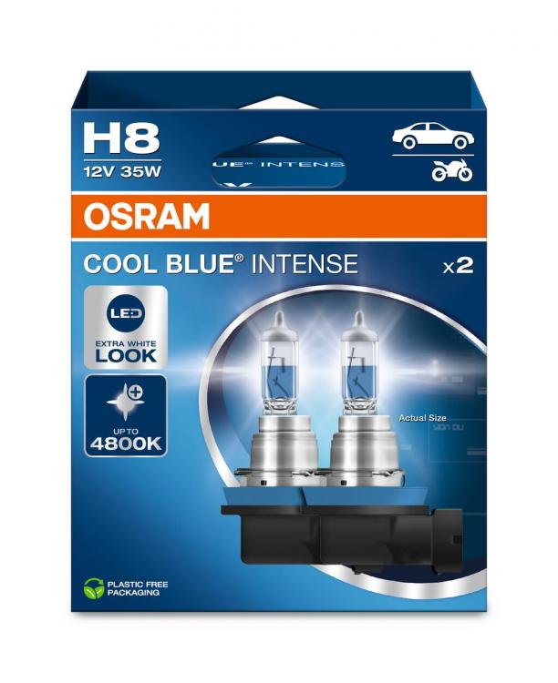 H8 12V 35W PGJ19-1 Cool Blue INTENSE NextGen. 4800K +100% 2St. OSRAM