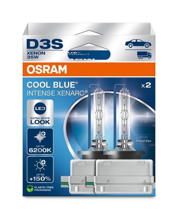 D3S 12V+24V 35W PK32d-5 XENARC COOL BLUE INTENSE NextGen. 6200K +150% 2st. OSRAM