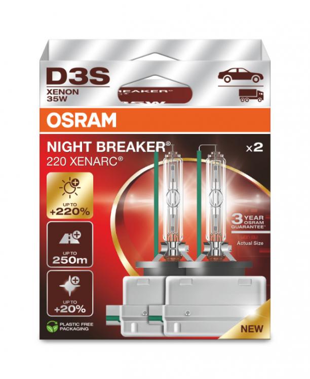 D3S 35W XENARC® NIGHT BREAKER® 220 3 Jahre Garantie* 2 St. OSRAM