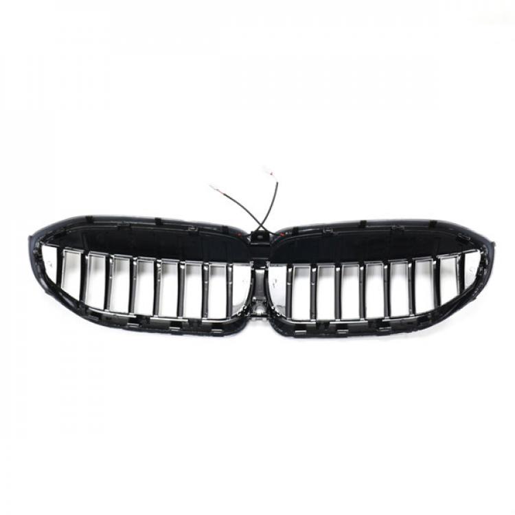 LED-Kühlergrill mit einer Lamelle in Hochglanzschwarz für BMW 3er G20 2019-2022