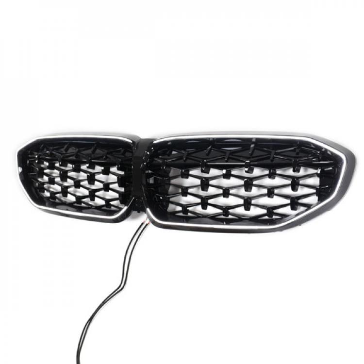 LED-Kühlergrill schwarz für BMW 3er G20 2019-2023 für Umbau auf Diamantdesign/Look