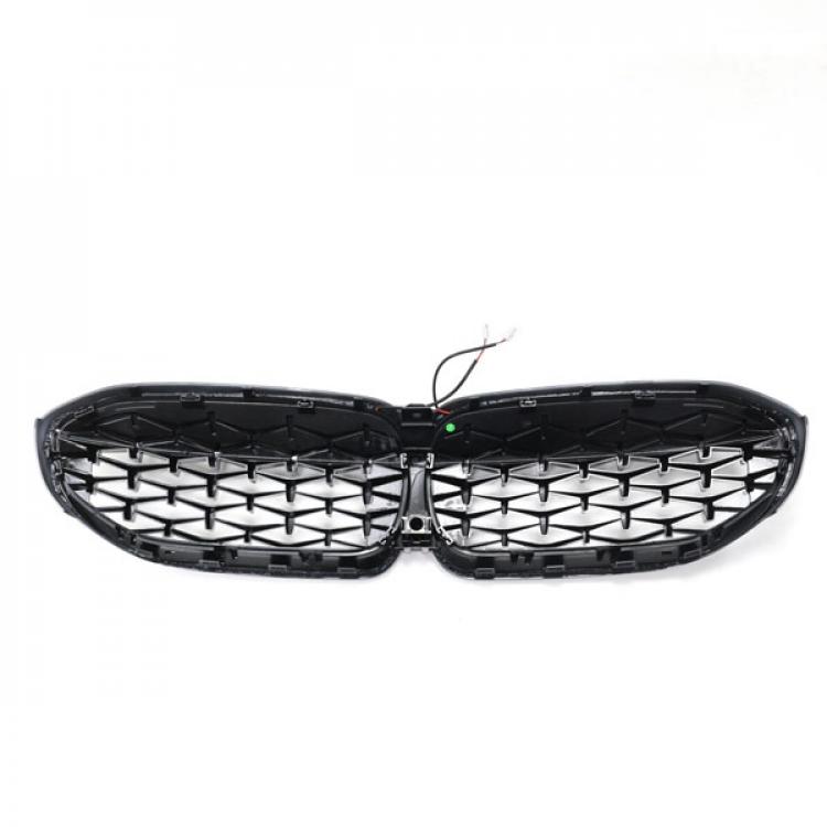 LED-Kühlergrill schwarz für BMW 3er G20 2019-2023 für Umbau auf Diamantdesign/Look