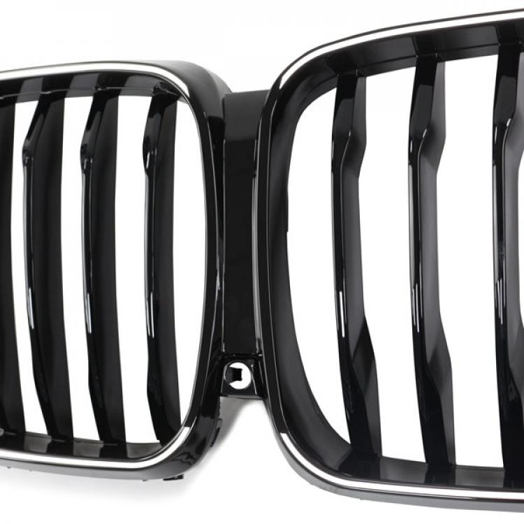 LED-Kühlergrill mit einer Lamelle in Schwarz glänzend passend für BMW X5 Serie G05 2019 +