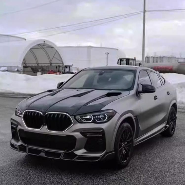 LED-Kühlergrill mit einer Lamelle in Schwarz glänzend passend für BMW X6 Serie G06 2019–2023
