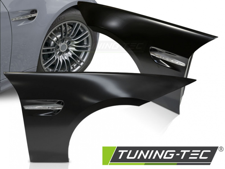 Upgrade Sport Design Kotflügel Vorn (links+rechts) für BMW 3er E90 E91 05-11 mit LED Seitenblinkern