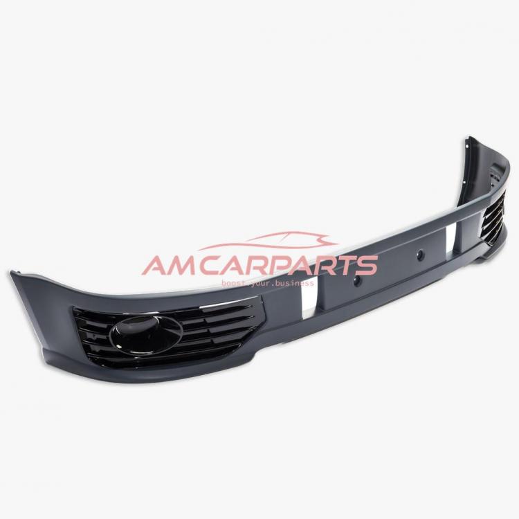 Upgrade Design Frontspoiler Lippe für VW T5 Facelift (GP) 09-15 inkl. Lufteinlass- / Nebelscheinwerfer-Blenden in Hochglanz schwarz