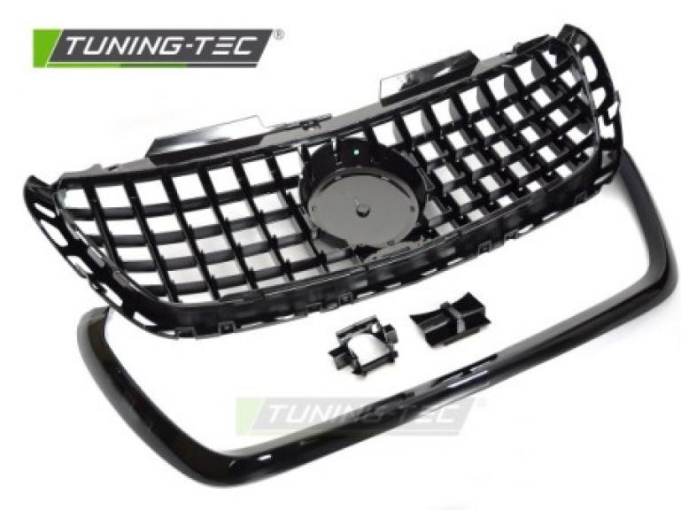 Paket - EXCLUSIVE VOLL LED Tagfahrlicht Scheinwerfer Set passend für Mercedes Benz Sprinter W907/W910 18+ schwarz/chrom +Upgrade Sportgrill / Kühlergrill passend für Mercedes-Benz Sprinter W907 /910 18-23 Hochglanz schwarz