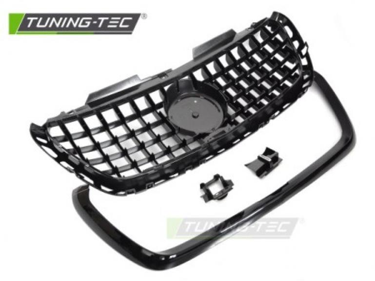 Paket - EXCLUSIVE VOLL LED Tagfahrlicht Scheinwerfer Set passend für Mercedes Benz Sprinter W907/W910 18+ schwarz/chrom +Upgrade Sportgrill / Kühlergrill passend für Mercedes-Benz Sprinter W907 /910 18-23 Hochglanz schwarz/chrom