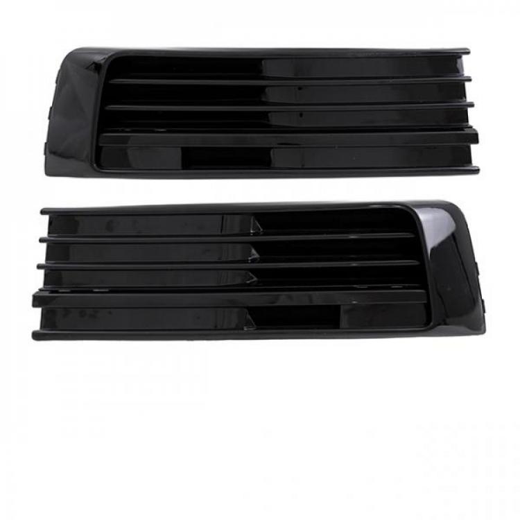 Bundle - Voll LED Tagfahrlicht Scheinwerfer mit dynamischen LED-Blinker - Black Edition + Paket-Upgrade Design Kühlergrill + Set Gitter Grill Einsatz Stoßstange vorne unten Hochglanz Schwarz  passend für VW T6 15-19