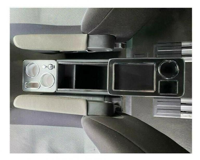 Upgrade Staufach Mittelkonsole Ablage für VW T6 16-19 mit LED Beleuchtung und USB