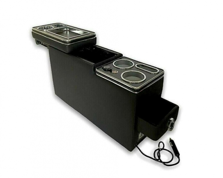 Upgrade Staufach Mittelkonsole Ablage für VW T6 16-19 mit LED Beleuchtung und USB