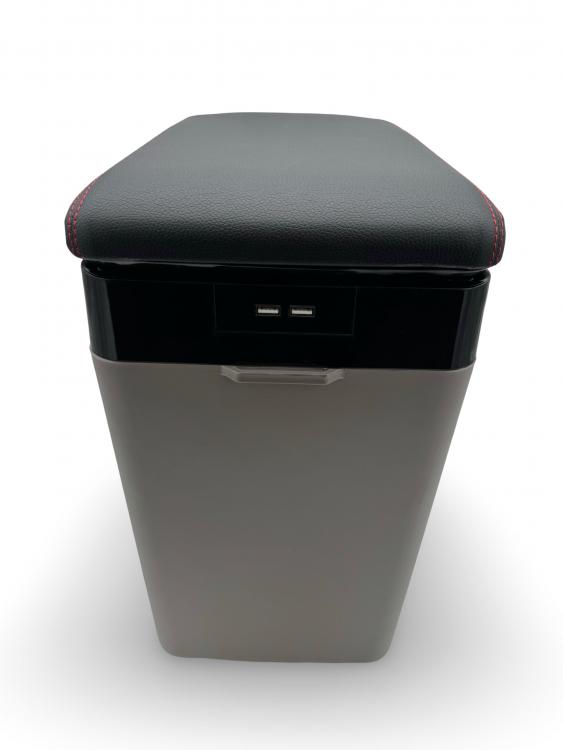 Upgrade+ "Freeze" Staufach Mittelkonsole Ablage passend für Opel Zafira Life / Lounge 21+ mit Kühlfunktion, USB und Getränkehaltern + App Steuerung