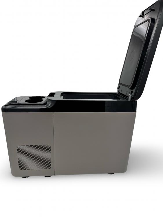 Upgrade+ "Freeze" Staufach Mittelkonsole Ablage passend für Opel Zafira Life / Lounge 21+ mit Kühlfunktion, USB und Getränkehaltern + App Steuerung