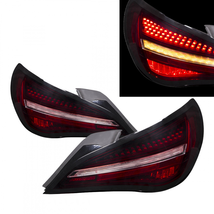Voll LED Upgrade Design Rückleuchten Set für Mercedes Benz CLA C117 / X117 13-16 rot/klar dynamisch