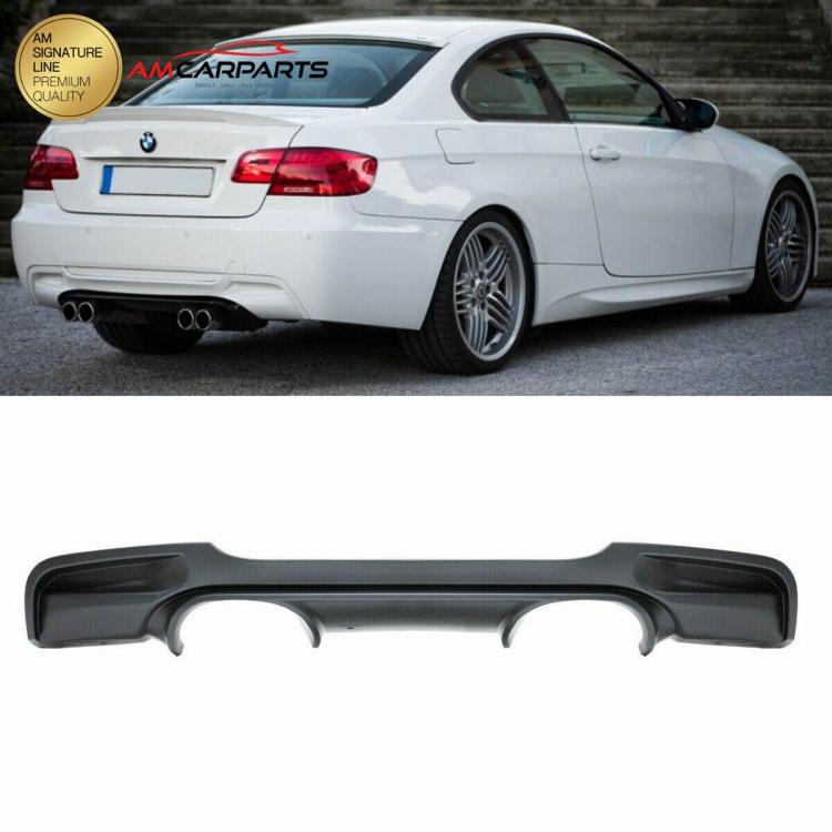 Upgrade Sport Design Heck Diffusor passend für BMW 3er E92 / E93 Coupe / Cabrio 06-13 Matt schwarz