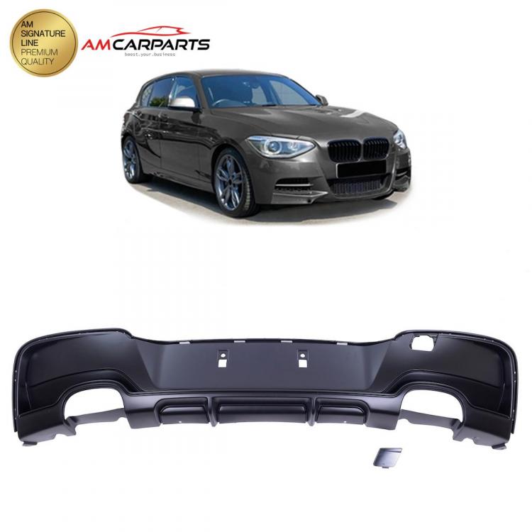 Upgrade Sport Design Heck Diffusor passend für BMW 1er F20 / F21 Vor-Facelift 11-15 Matt schwarz