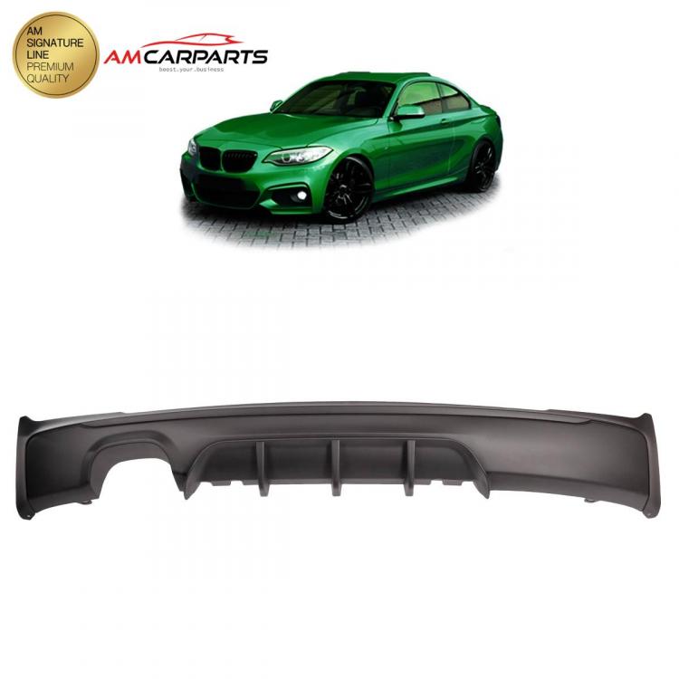 Upgrade Sport Design Heck Diffusor passend für BMW 2er F22 / F23 Coupe / Cabrio 13-21 Matt schwarz