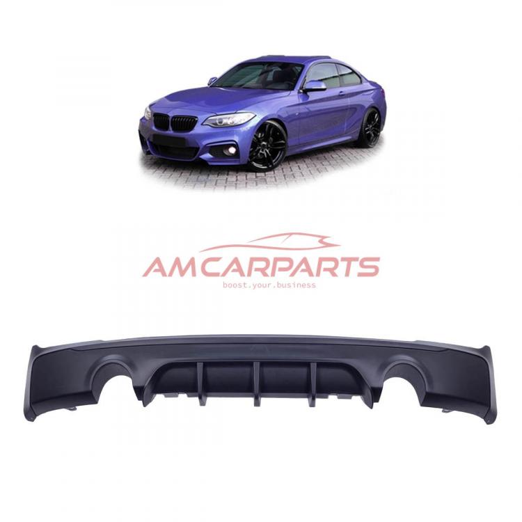 Upgrade Sport Design Heck Diffusor passend für BMW 2er F22 / F23 Coupe / Cabrio 12-20 Matt schwarz