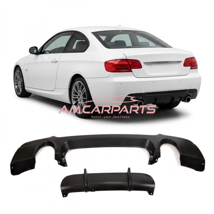 Upgrade Sport Design Heck Diffusor passend für BMW 3er E92 / E93 Coupe / Cabrio 06-13 Matt schwarz