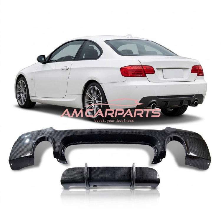 Upgrade Sport Design Heck Diffusor passend für BMW 3er E92 / E93 Coupe / Cabrio 06-13 Carbon-Optik