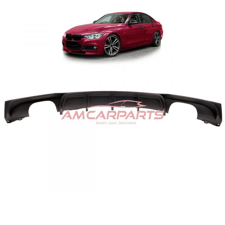 Upgrade Sport Design Heck Diffusor passend für BMW 3er F30 / F31 Limousine / Touring 11-18 Matt schwarz