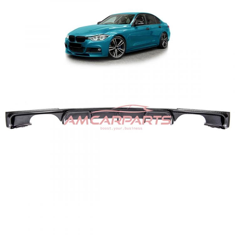 Upgrade Sport Design Heck Diffusor passend für BMW 3er F30 / F31 Limousine / Touring 11-18 Carbon-Optik