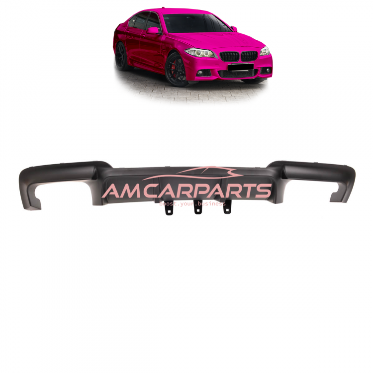 Upgrade Sport Design Heck Diffusor passend für BMW 5er F10 / F11 Limousine / Touring 09-16 Matt schwarz