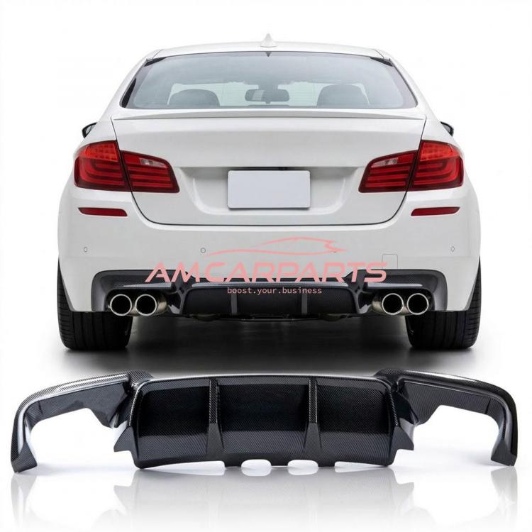 Upgrade Sport Design Heck Diffusor passend für BMW 5er F10 / F11 Limousine / Touring 09-16 Carbon-Optik