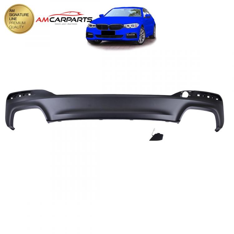 Upgrade Sport Design Heck Diffusor passend für BMW 5er G30 / G31 Vor-Facelift Limousine / Touring 16-20 Matt schwarz