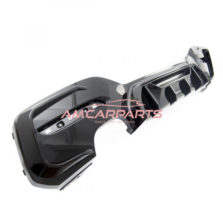 Preview: Upgrade Sport Design Heck Diffusor passend für BMW 1er F20 / F21 Facelift 15-19 Hochglanz schwarz