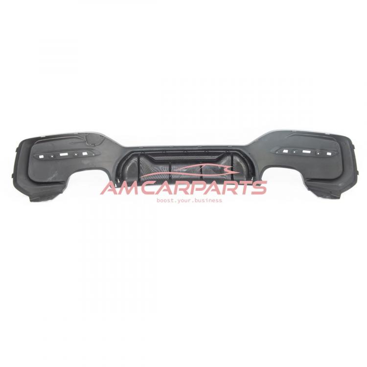 Upgrade Sport Design Heck Diffusor passend für BMW 1er F20 / F21 Facelift 15-19 Carbon-Optik / Hochglanz schwarz