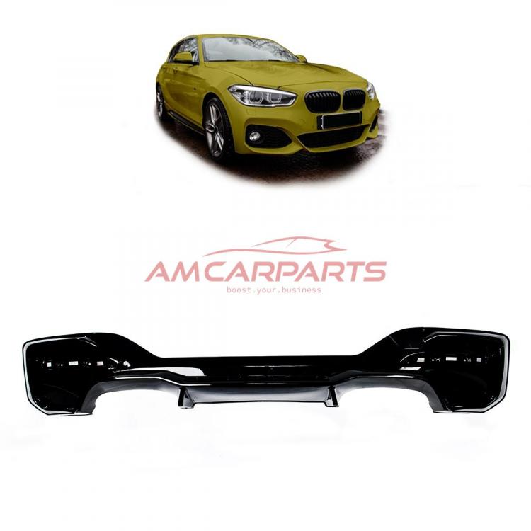 Upgrade Sport Design Heck Diffusor passend für BMW 1er F20 / F21 Facelift 15-19 Hochglanz schwarz