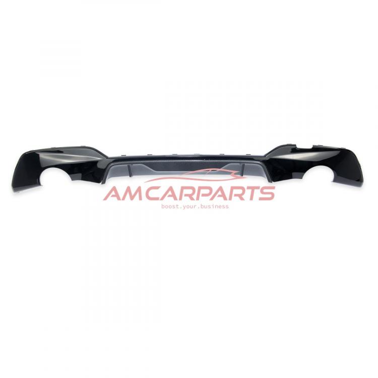 Preview: Upgrade Sport Design Heck Diffusor passend für BMW 3er G20 / G21 Vor-Facelift Limousine / Touring 18+ Hochglanz schwarz / Carbon-Optik