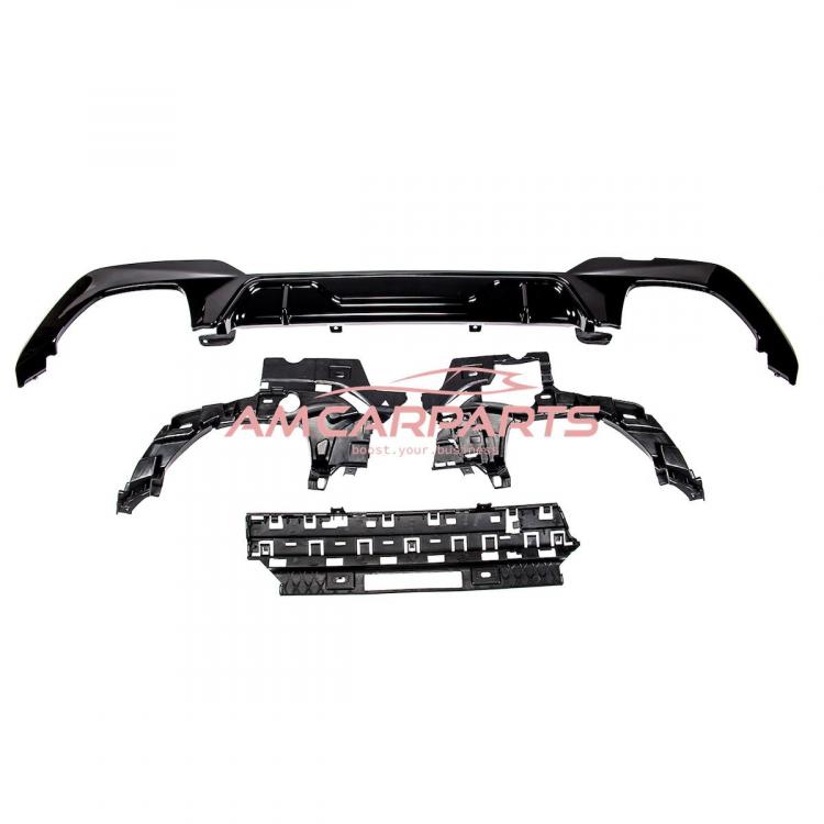 Upgrade Sport Design Heck Diffusor passend für BMW 3er G20 / G21 Limousine / Touring 19-22 Hochglanz schwarz