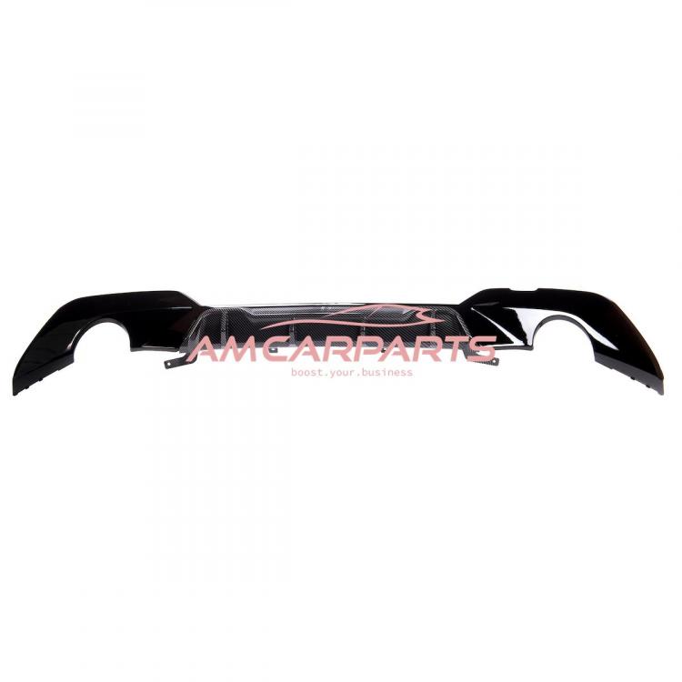 Preview: Upgrade Sport Design Heck Diffusor passend für BMW 3er G20 / G21 Vor-Facelift Limousine / Touring 18+ Hochglanz schwarz / Carbon-Optik