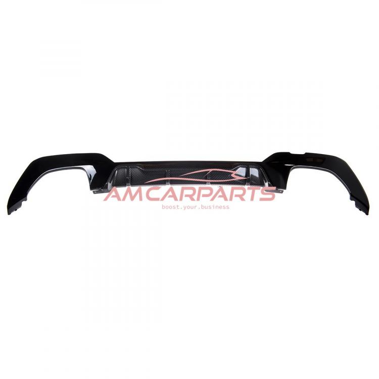 Preview: Upgrade Sport Design Heck Diffusor passend für BMW 3er G20 / G21 Vor-Facelift Limousine / Touring 18+ Hochglanz schwarz / Carbon-Optik