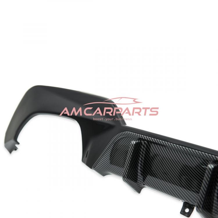 Preview: Upgrade Sport Design Heck Diffusor passend für BMW 3er G20 / G21 Vor-Facelift Limousine / Touring 18+ Matt schwarz / Carbon-Optik
