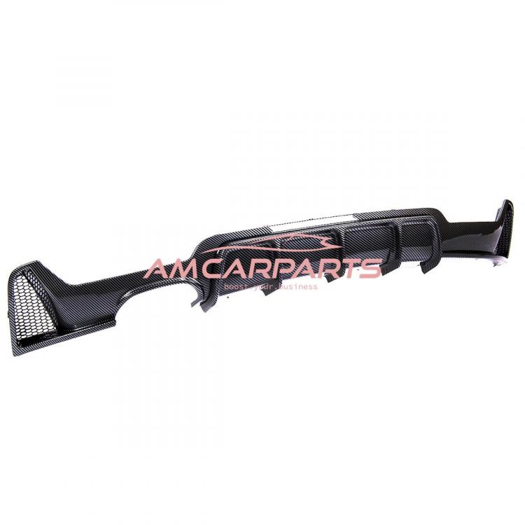 Upgrade Sport Design Heck Diffusor passend für BMW 4er F32 / F33 / F36 Coupe / Cabrio 13+ Carbon-Optik