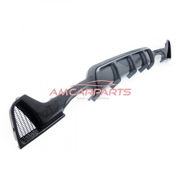 Upgrade Sport Design Heck Diffusor passend für BMW 4er F32 / F33 / F36 Coupe / Cabrio / Gran Coupe 13+ Carbon-Optik