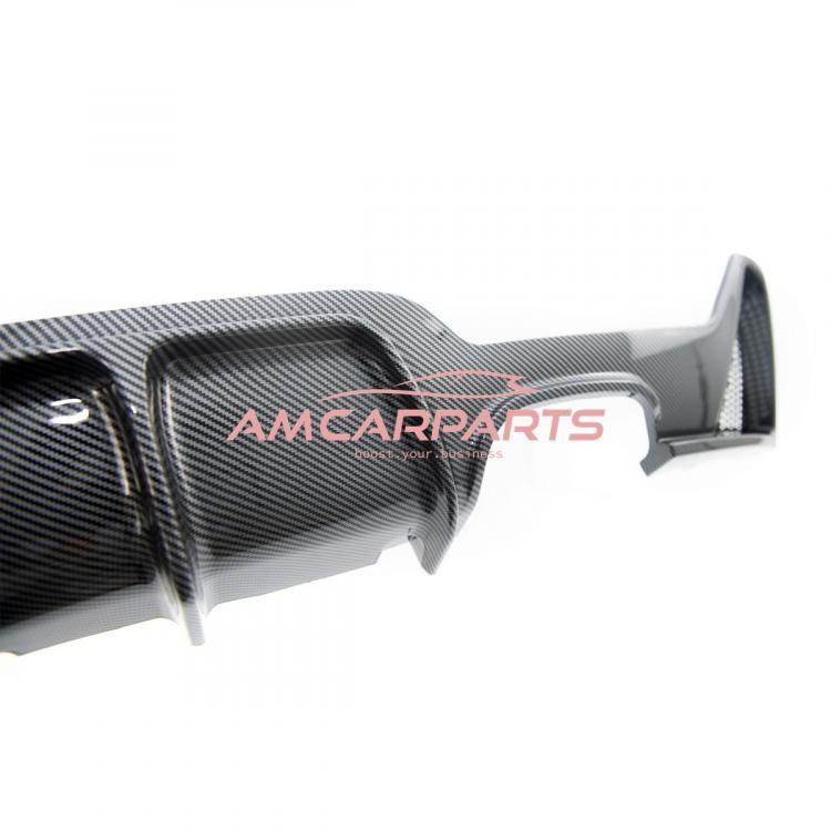 Upgrade Sport Design Heck Diffusor passend für BMW 4er F32 / F33 / F36 Coupe / Cabrio / Gran Coupe 13+ Carbon-Optik