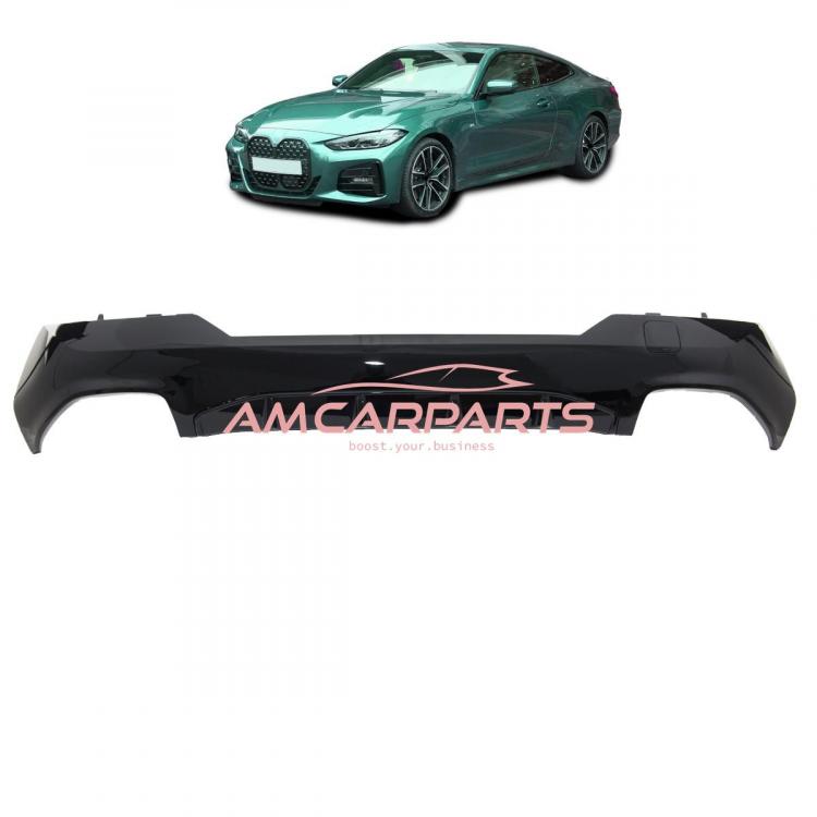 Upgrade Sport Design Heck Diffusor passend für BMW 4er G22 / G23 / G83 Coupe / Cabrio 20+ Hochglanz schwarz