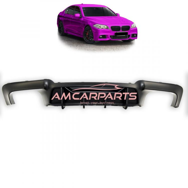 Upgrade Sport Design Heck Diffusor passend für BMW 5er F10 / F11 Limousine / Touring 09-16 Matt schwarz