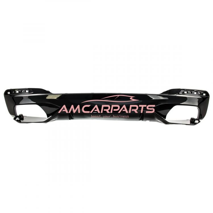 Upgrade Sport Design Heck Diffusor passend für BMW 5er G30 / G31 Limousine / Touring 16-23 Hochglanz schwarz