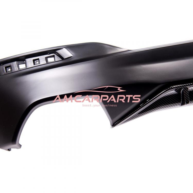Preview: Upgrade Sport Design Heck Diffusor passend für BMW 5er G30 / G31 Vor-Facelift Limousine / Touring 16-20 Carbon-Optik / Matt schwarz
