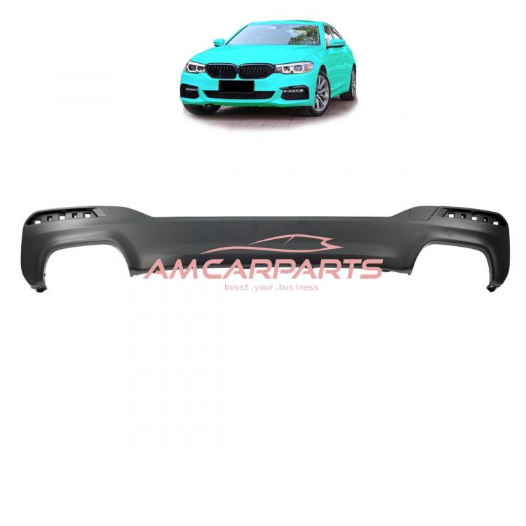 Upgrade Sport Design Heck Diffusor passend für BMW 5er G30 / G31 Limousine / Touring Vor-Facelift 16-20 Matt schwarz