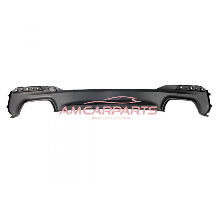 Upgrade Sport Design Heck Diffusor passend für BMW 5er G30 / G31 Limousine / Touring Vor-Facelift 16-20 Matt schwarz