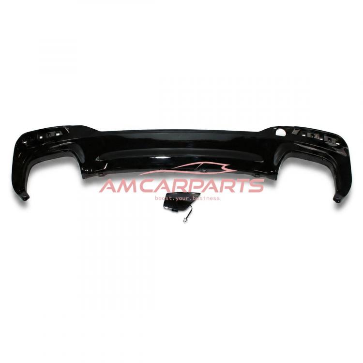 Upgrade Sport Design Heck Diffusor passend für BMW 5er G30 / G31 Limousine / Touring Vor-Facelift 16-20 Hochglanz schwarz